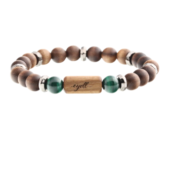 "Trust" beads bracelet Energy Prince (nut wood) - EYDL - with malachite